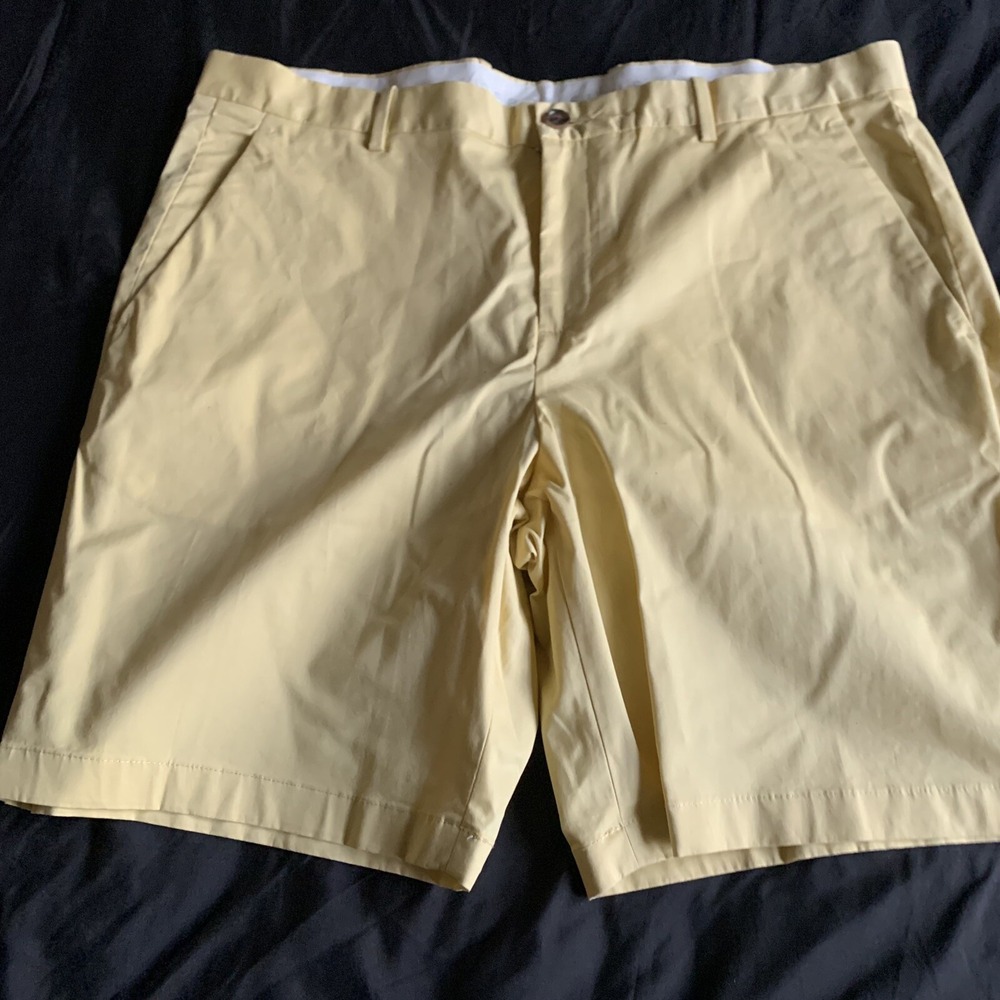 Perry Ellis Spill Stain Water Wrinkle Resistant Chino Yellow Stretch Men Sz 38